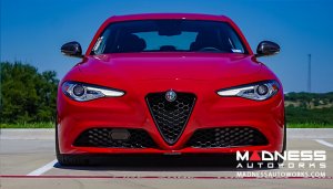 Alfa Romeo Giulia Front V Shield Grill Frame + Emblem Frame Kit - Carbon Fiber